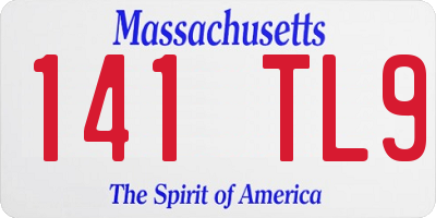 MA license plate 141TL9
