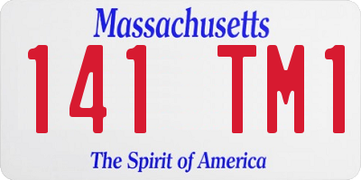 MA license plate 141TM1