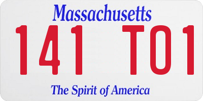 MA license plate 141TO1