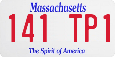 MA license plate 141TP1