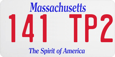 MA license plate 141TP2