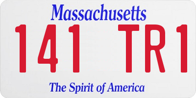 MA license plate 141TR1