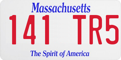 MA license plate 141TR5