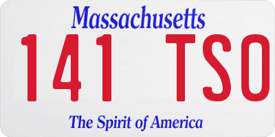 MA license plate 141TS0