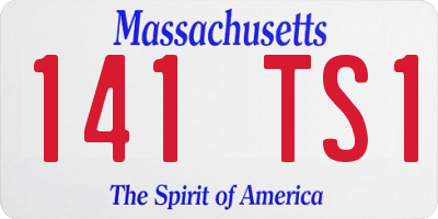 MA license plate 141TS1