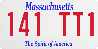 MA license plate 141TT1