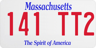 MA license plate 141TT2