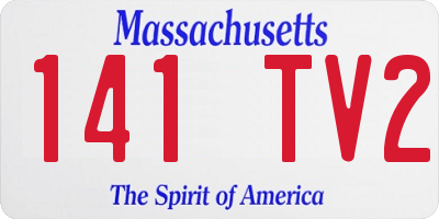 MA license plate 141TV2