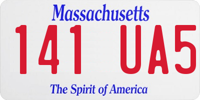 MA license plate 141UA5