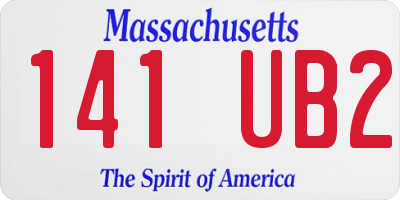 MA license plate 141UB2
