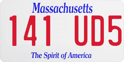 MA license plate 141UD5