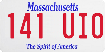 MA license plate 141UI0