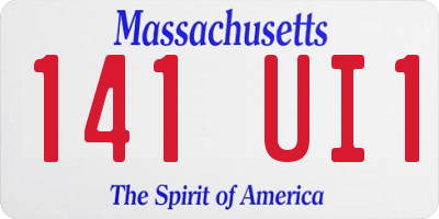 MA license plate 141UI1