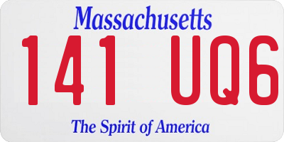 MA license plate 141UQ6