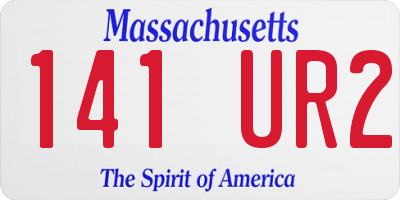 MA license plate 141UR2