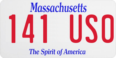 MA license plate 141US0