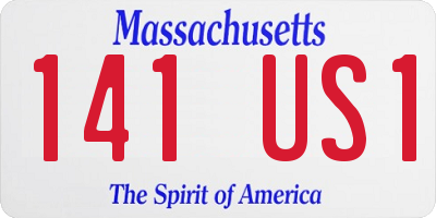 MA license plate 141US1