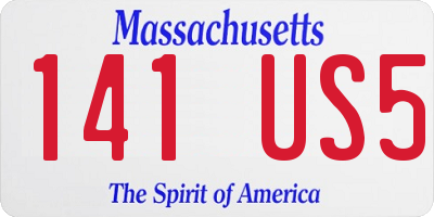 MA license plate 141US5