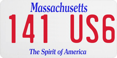 MA license plate 141US6