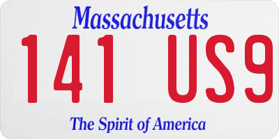 MA license plate 141US9