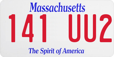 MA license plate 141UU2