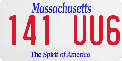 MA license plate 141UU6