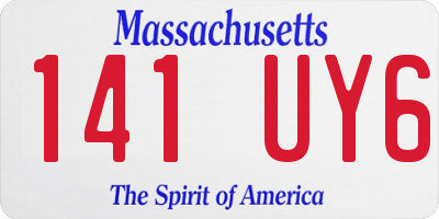 MA license plate 141UY6