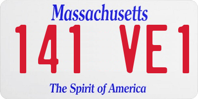 MA license plate 141VE1