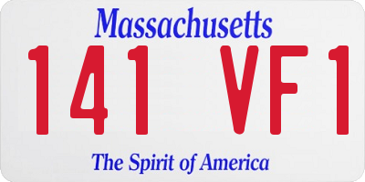 MA license plate 141VF1