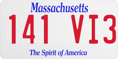 MA license plate 141VI3