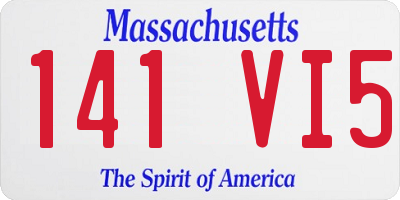 MA license plate 141VI5