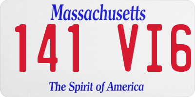 MA license plate 141VI6