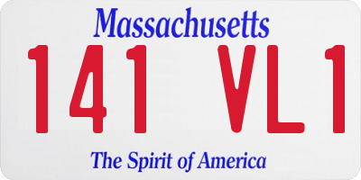 MA license plate 141VL1