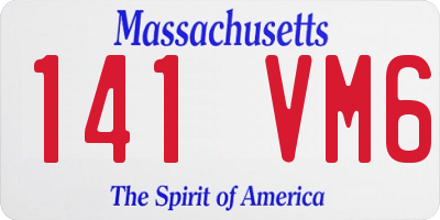 MA license plate 141VM6
