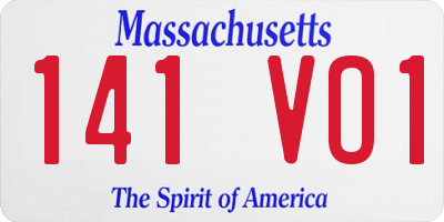 MA license plate 141VO1