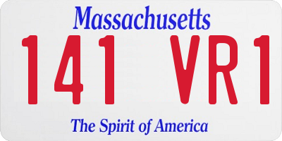 MA license plate 141VR1