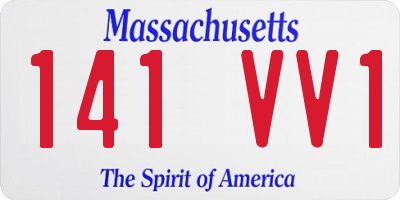 MA license plate 141VV1