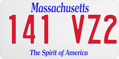 MA license plate 141VZ2