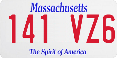 MA license plate 141VZ6