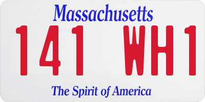 MA license plate 141WH1