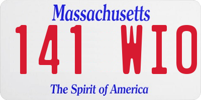 MA license plate 141WI0