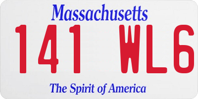 MA license plate 141WL6