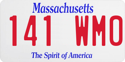 MA license plate 141WM0