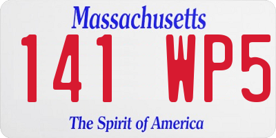 MA license plate 141WP5
