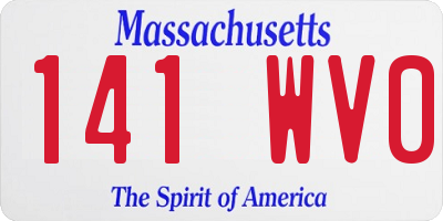 MA license plate 141WV0