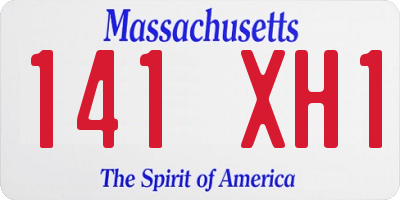 MA license plate 141XH1