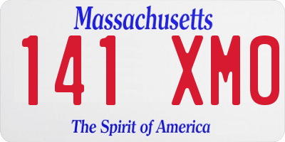 MA license plate 141XM0