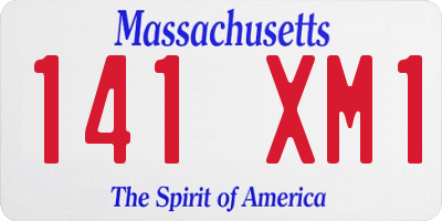 MA license plate 141XM1