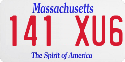 MA license plate 141XU6