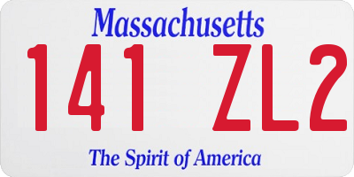 MA license plate 141ZL2
